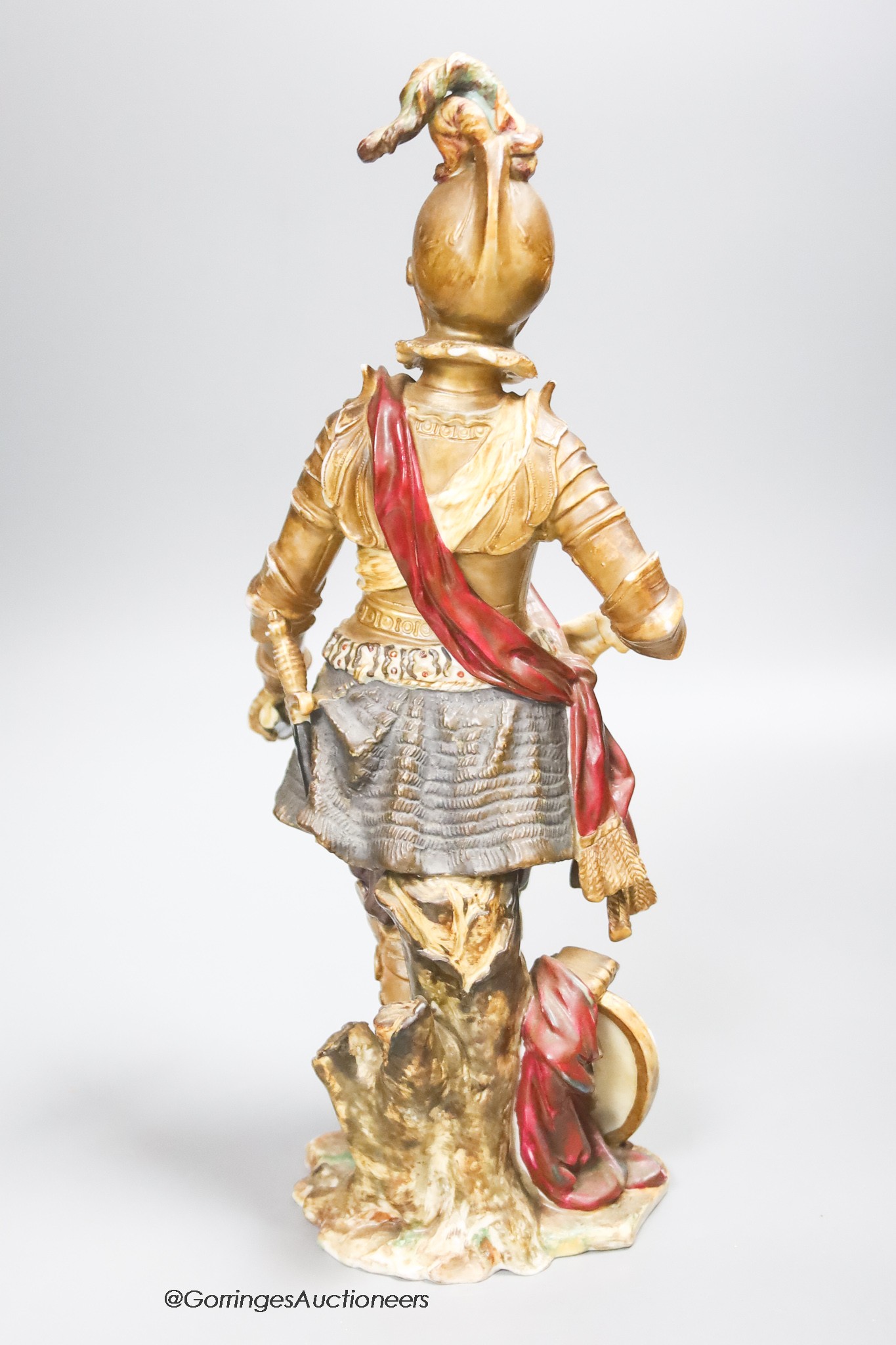 A Rudolstadt porcelain figure of a knight, height 39cm